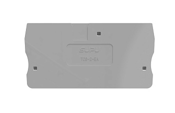 Торцевая крышка TC6-2-GY-EA - Торцевая крышка для клемм TC1.5-2-..., цвет: серый
