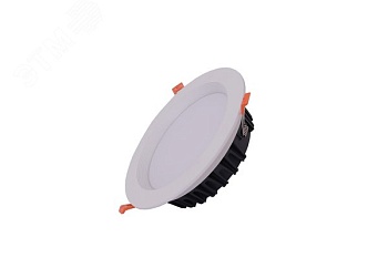 Светильник даунлайт светодиодный SDL-10-90-30K-W30 встраиваемый круглый 30Вт 3000K 2700Лм 190х190х57 Б0049699