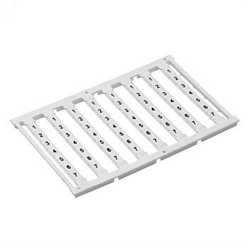 Маркировка для клемм, ширина 5 мм, узкая, для клемм Push-in, белая, без надписей , 1 шт. = карта из 96 маркеров NUPUTUK-5F