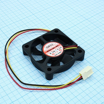 EC5010H12BA - Вентилятор 12В, 50х50х10мм, подшипник качения, 5000 об/мин 3 вывода