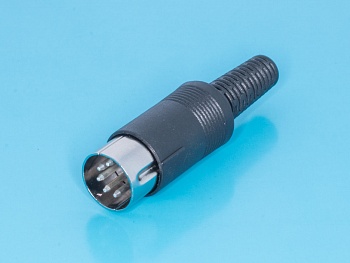 DN-5M1 - Вилка DIN 5 контактов  на кабель, 45 градусов