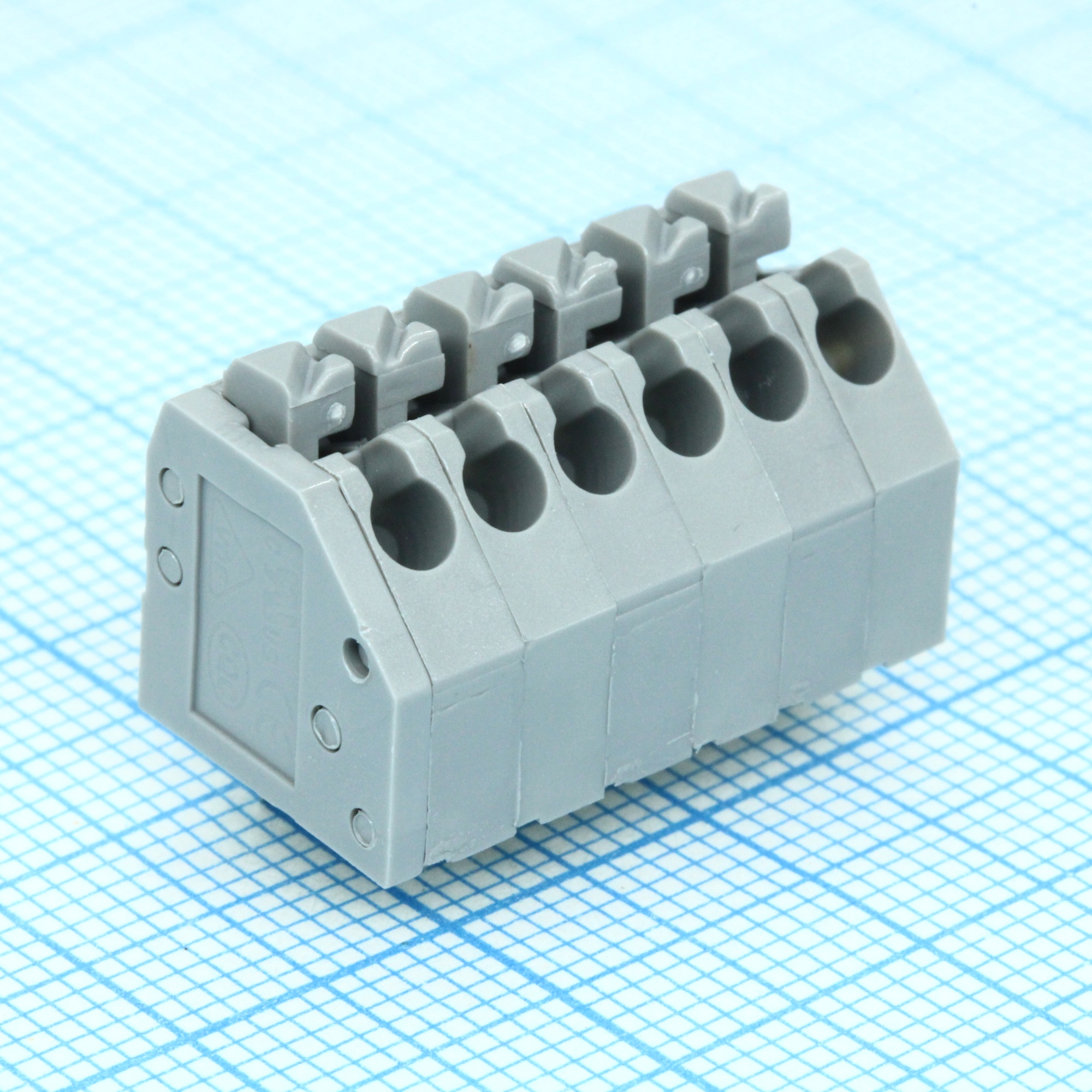 DG250-3.5-06P-11-00A(H) - Нажимной безвинтовой клеммный блок 6 контактов. Зажим типа торцевой контакт. Серия DG250-3.5