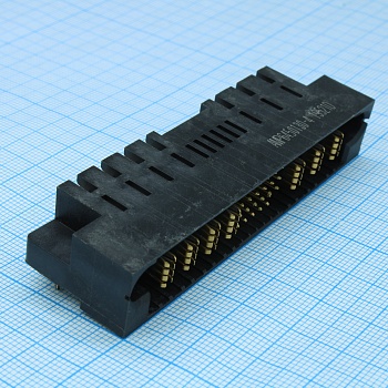 6450130-4 - Соединитель плата-плата 24 контакта шаг 2.54мм угловой монтаж в отверстие лоток