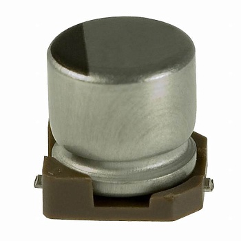 UWT1V100MCL1GB - Конденсатор алюминиевый электролитический 10мкФ 35В ±20% (5х5.4мм) для поверхностного монтажа 25мА 1000час 105°С лента на катушке