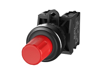 Кнопка "СТОП" (красная) TS2510-0QL10-S10 - Нажимная кнопка "СТОП", с блокировкой, без подсветки, пластиковое переднее кольцо, с мгновенным нажатием, с контактной группой 1NO, диаметр головки кнопки 29,5 мм, диаметр посадочного отверстия: 22 мм, цвет: крас