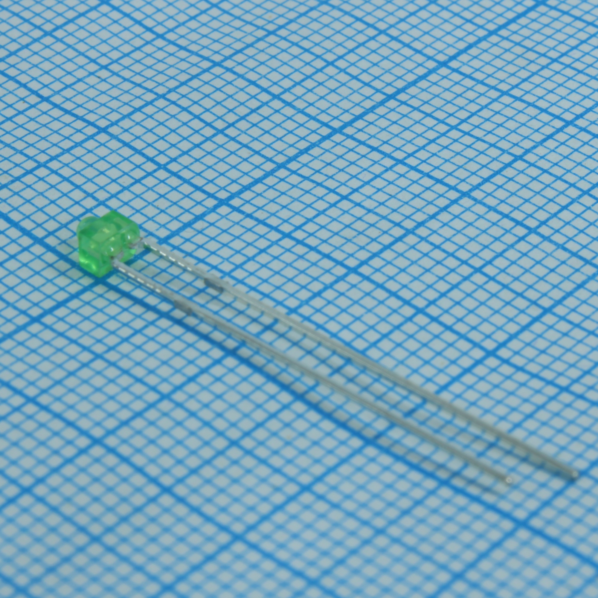FYL-1804GD1A - Светодиод 1,8мм/зеленый/570нм/40мкд/40°