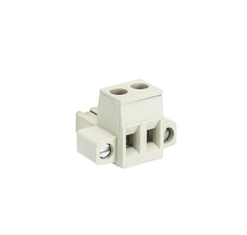 Розетка Wiecon 8113 B / 2 F - Розеточный разъем, прямой, на кабель, с монтажными фланцами, шаг 5,00 мм, 2 полюса, номинальное сечение: 2,5 мм кв., винтовая фиксация провода, 400V, 12А, с маркировкой, цвет: серый, серия 8113 F