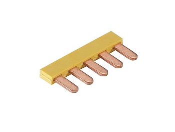 Соед. мостик IVB WK4 E-5 - Соединительный мостик, для установки в зажимную клетку нижнего уровня, изолированный, 5 полюсов, для клемм: WK 4 E, цвет: желтый