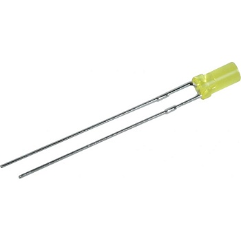 L-424YDT - Светодиод 3мм/желтый/588нм/1-4мкд/цилиндр/100°