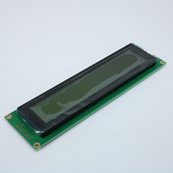 WH4004A1-YGH-CT# - ЖКИ знакосинтезирующий 40 x 4, размеры 190х54 мм, подсветка LED желто-зеленая, тип-STN позитивный серый, набор символов - англо/русский.