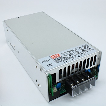 HRP-600N3-12 - AC-DC, 636Вт, выход 12В/0...53A, рег. вых 10.2…13.8 В , вход 85…264В AC, 47…63Гц / 120…370 В DC,  изоляция 3000В AC, в кожухе 218x105x61.5мм, -40…+70°С, вентилятор, кратковременная пиковая мощность 350%