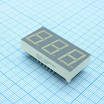 BC56-12SURKWA - 3-х разрядный индикатор/14,22мм/красный/630нм/9-22мкд