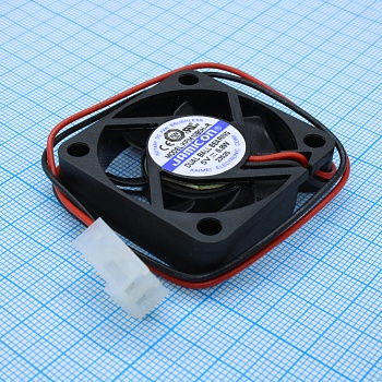 KF0410B5H-R - Вентилятор 5В DC, 6000об/мин., 0.169м3/мин, 40х40х10мм, подшипник качения, тип вывода: провод с разъемом