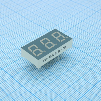 FYT-4031BS-21 - 3-х разрядный индикатор 10,2мм/красный/15-20мКд/ОА