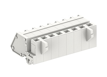 Розеточный разъем на кабель 450652/030 - Розеточный разъем, прямой, на кабель, шаг: 5.0 мм, 2 полюса, фиксация провода пружинная, исполнение: с якорными защелками в панель, 320V, 12A, цвет: серый