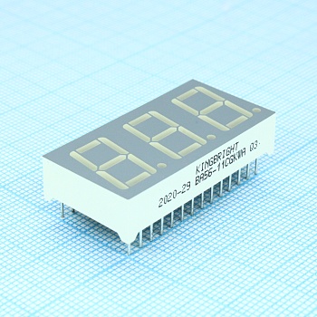 BA56-11CGKWA - 3-х разрядный индикатор/14,22мм/зеленый/570нм/5.6-11мкд