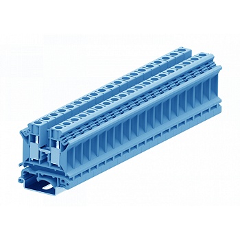 Проходная клемма 310902 - Проходная клемма, UK10, тип фиксации провода: винтовой, номинальное сечение: 10 мм кв., 57A, 800V, ширина: 10 мм, цвет: синий, тип монтажа: DIN 35