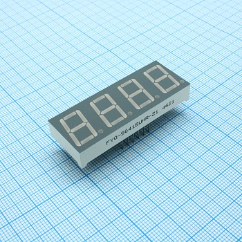 FYQ-5641BUHR-21 - 4-х разрядный индикатор 14,2мм/красный/640нм/30-60мКд/ОА
