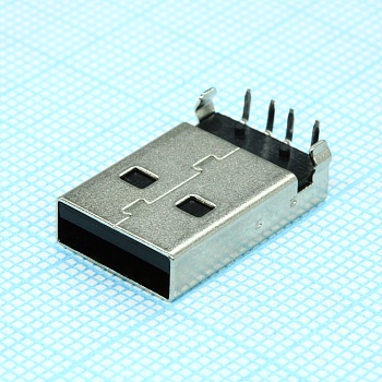 DS1097-BN0 - Разъем USB тип A; THT; вилка угловая 90°