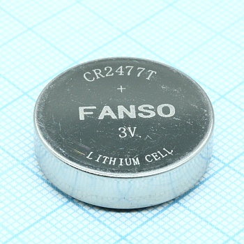 CR2477T - Li, MnO2 батарея типоразмера R24, 3В, 1Ач, стандартная форма, -40...85 °C