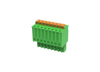 Розеточный разъем на кабель MC-RJ2.5H02P - Розеточный разъем, прямой, на кабель, шаг: 2.5 мм, 2 полюса, фиксация провода Push-In исполнение: стандартное, 160V, 4A, цвет: зеленый