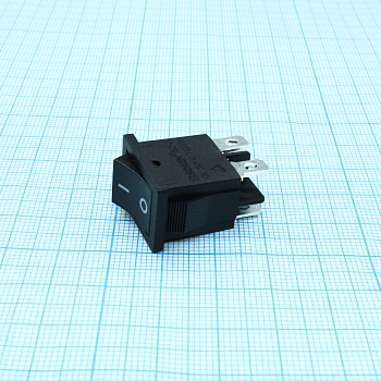 RK2-03 2X1 B/B"0-" - Выключатель клавишный ON-OFF без подсветки цвет корпуса (черный) цвет кнопки (черный)
