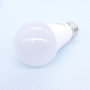 Лампа LED ВС ЛОН 12W А60 тепл. - E27, 2700K,A60,115*60 матов,1100Lm, пласт/алюм, IC-драйвер