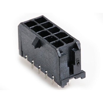 430451012 - Прямоугольный разъем, Серия Micro-Fit 3.0 43045, 10 контакт(-ов), Штыревой Разъем, 3 мм