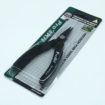 1PK-5102E - Длинногубцы электронные, рабочая часть 40 мм. Антистатическая защита. Высокоуглеродистая сталь. Специальная разводная пружи