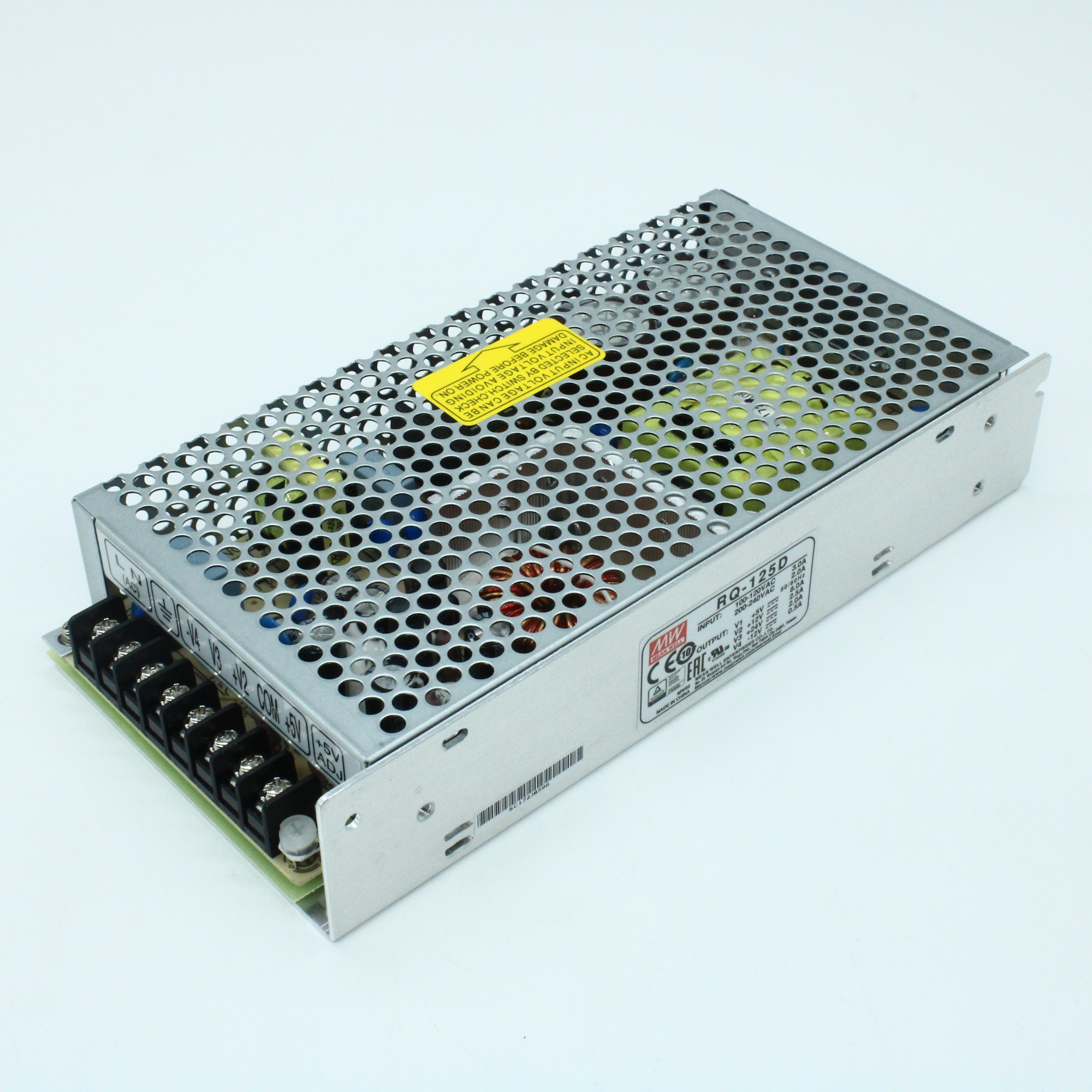 RQ-125D - Преобразователь AC/DC счетверенный выход 5В/12В/24В/-12В 12A/4A/2.5A/1A 124Вт 8-выводов