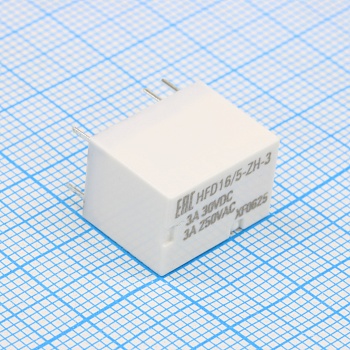 HFD16/5-ZH-3 - Сверхминиатюрное сигнальное реле 3А одна контактная группа-два направления катушка 5В