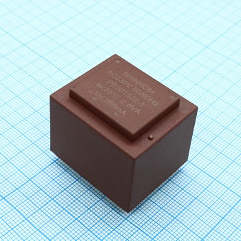 PE301522-1 - Трансформатор питания 2.6ВА  230В 9В/289мА ta 70°C (EI 30/15.5) 27мм