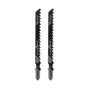 Пилка для электролобзика по дереву T144DP 100 мм 6 зубьев на дюйм 8-60 мм (2 шт./уп.) KR-92-0317