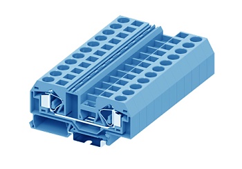 Проходная клемма 216924 - Проходная клемма, TA16, тип фиксации провода: пружинный, номинальное сечение: 16 мм кв., 76A, 800V, ширина: 12 мм, цвет: синий, тип монтажа: DIN 35