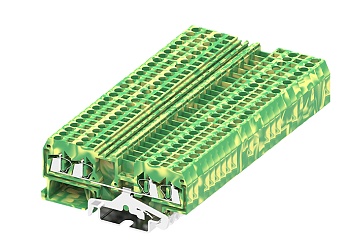 Заземляющая клемма 225947 - Заземляющая клемма, TA2.5, 4 точки подключения, тип фиксации провода: пружинный, номинальное сечение: 2,5 мм кв., ширина: 5 мм, цвет: желто-зеленый, тип монтажа: DIN 35