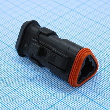 DT06-3S-EP11 - Корпус Автомобильного Разъема, DT, Штекер, 3 вывод(-ов), AMP DT Series Size 16 Socket Contacts