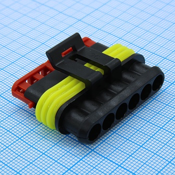 L-KLS13-CA043-1.5-06-FH-B - Корпус разъема 6 контактов шаг 6мм розетка
