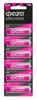 Элемент питания LR 6 (AA) Super Alkaline блистер, 6 шт. 5002043