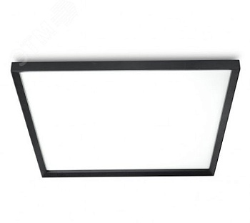 Светильник-светодиодный ДВО/ДПО-SPO-14-38-4K-BL-38Вт-4000К-3600Лм-IP40-588x588-матовый-черный-грильято Б0063054