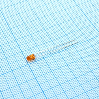 L-934ND - Светодиод 3мм/оранжевый/610нм/12-30мкд/прозрачный оранжевый/40°