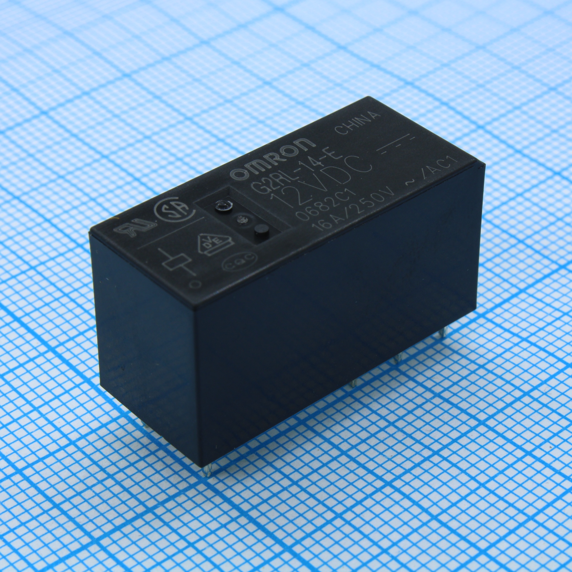 G2RL-14E-12DC - Силовое реле 16А одна группа на переключение катушка 12В (29x12.7x15.7)мм монтаж в отверстие