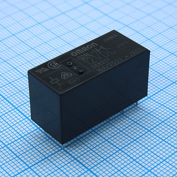 G2RL-14E-12DC - Силовое реле 16А одна группа на переключение катушка 12В (29x12.7x15.7)мм монтаж в отверстие