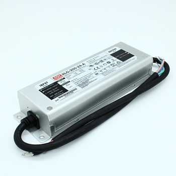 XLG-200-24-A - AC-DC, 192Вт, IP67, вход 90…305В AC, 47…63Гц, ККМ, выход 8.3А/16.8…24В, изоляция 3750В AC, в кожухе 199х63х35.5мм, -40…+90°С (корпус), встр. потенциометр