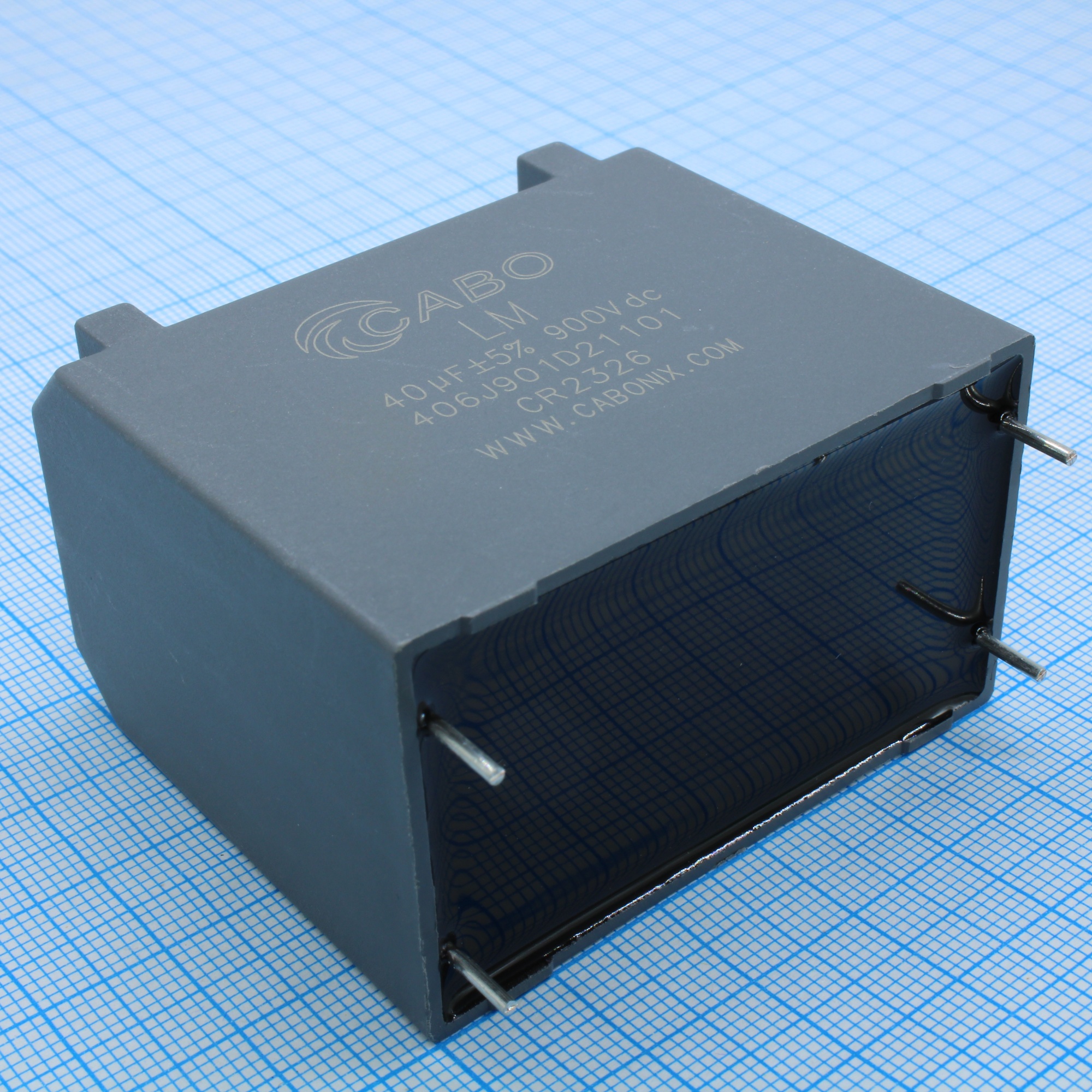 406J901D21101 - Конденсатор металлоплёночный полипропиленовый 40 мкФ ±10% 900 В dc 18 А (57.5 X 35 X 50 мм) шаг выводов 52.5 мм 105°С