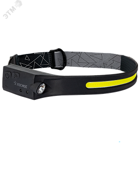 Фонарь аккумуляторный налобный сенсорный 20Вт COB LED+2ВтXPE LED Li-po 102540 1200мА.ч корпус гибкая прорезиненная основа встроенный регулируемый эласт. ремешок USB-шнур type C KOC504Lit