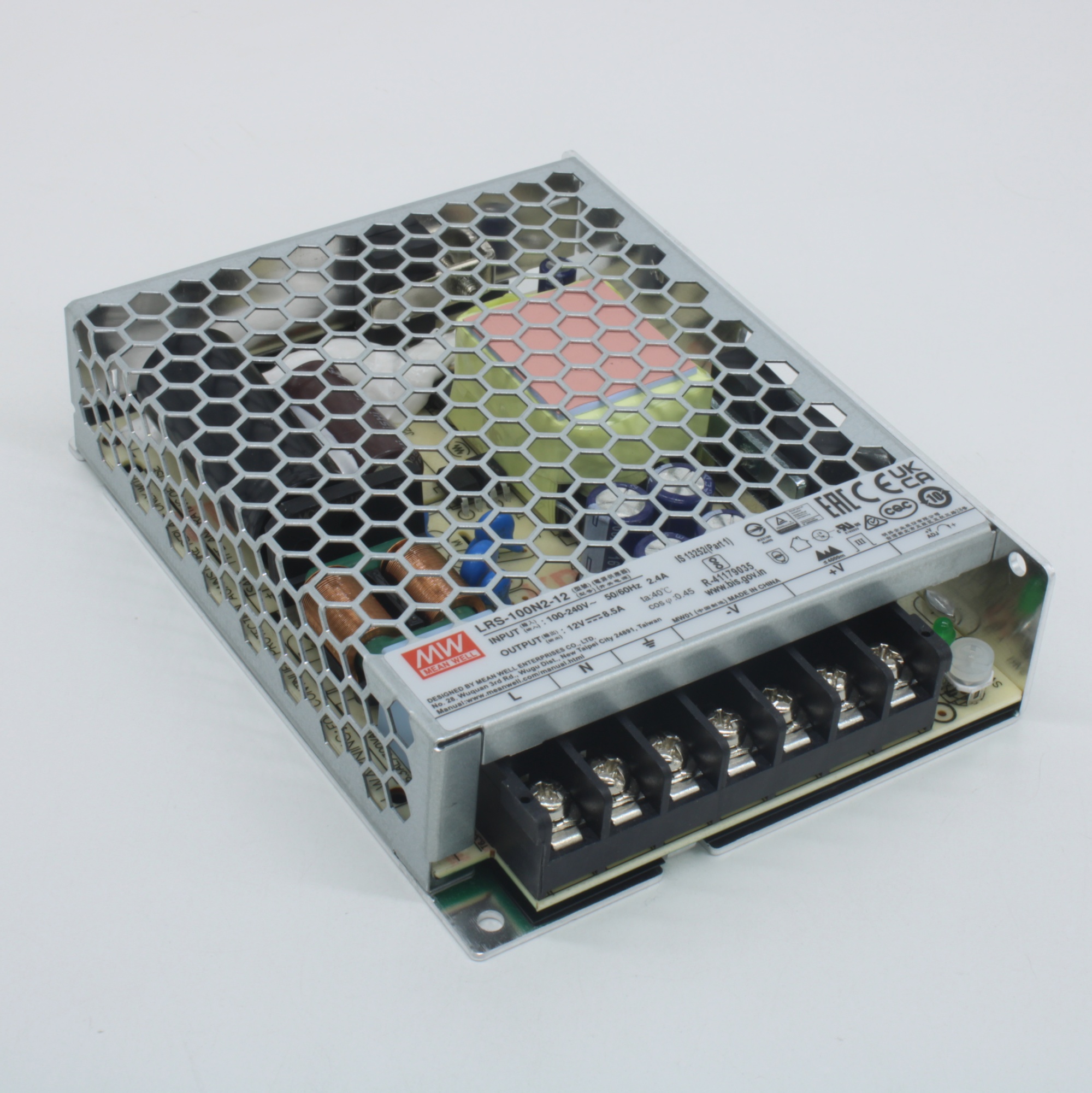 LRS-100N2-12 - Преобразователь АC/DC в кожухе 100 Вт выход 12 В/8.5 А