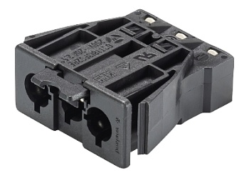 Разъем GESIS GST18i3F S2 REV SW - Вилочный разъем в панель, 3 полюса, пружинная фиксация, толщина панели 1,5-2,5 мм номинальное напряжение: 250V, номинальный ток: 20A, цвет: черный, серия gesis GST18i3