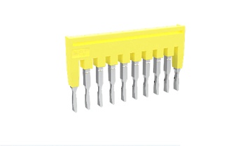 Соединительная перемычка TJA3.5-10 - Соединительная перемычка, втычная, изолированная, 10 полюсов, для серий клемм: TP/TU/TC, шириной 3,5 мм, цвет: желтый