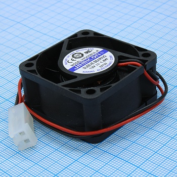 KF0420S1H-R - Вентилятор 12В DC, 7500об/мин., 40х40х20мм, 0.13А 1.6Вт подшипник скольжения, тип вывода - провод с разъемом