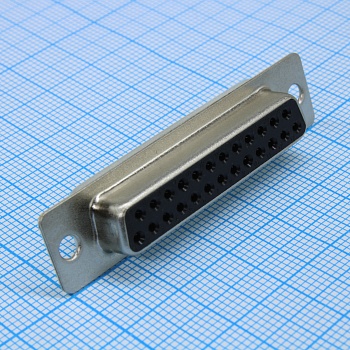 L-KLS1-213-25-F-B - Разъем D-Sub (розетка) 25 контактов на панель